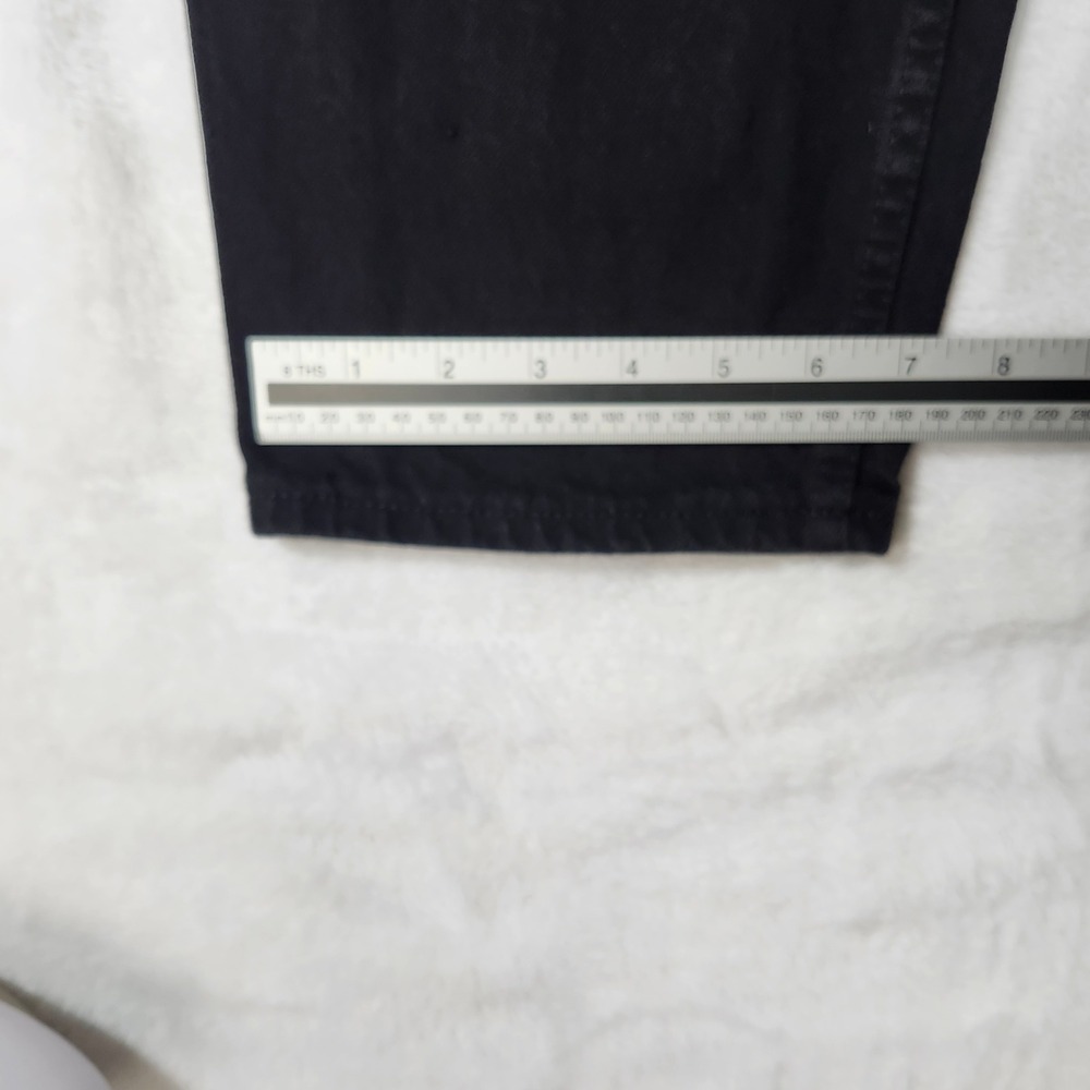 Chic Tapered Jeans Womens 33 Black Excellent Vintage High Waisted Denim - Picture 7 of 12